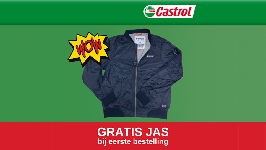 Word klant ontvang een exclusieve Castrol-jas